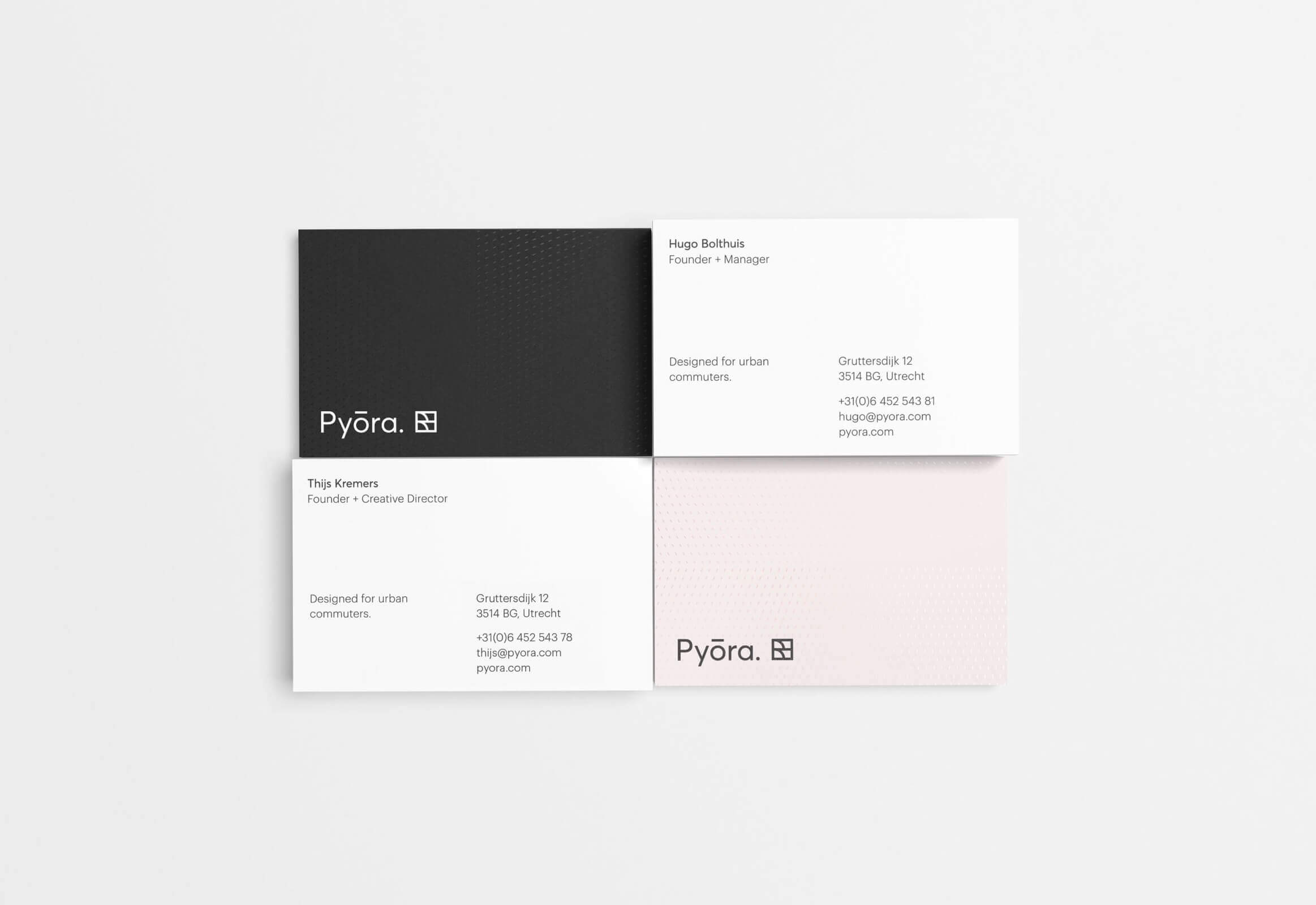 Pyora stack of business cards