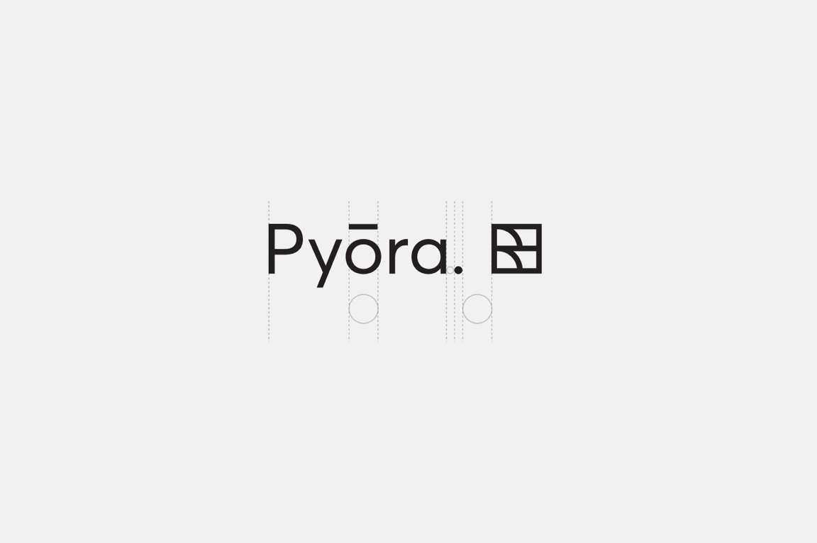 Pyora logo wireframe