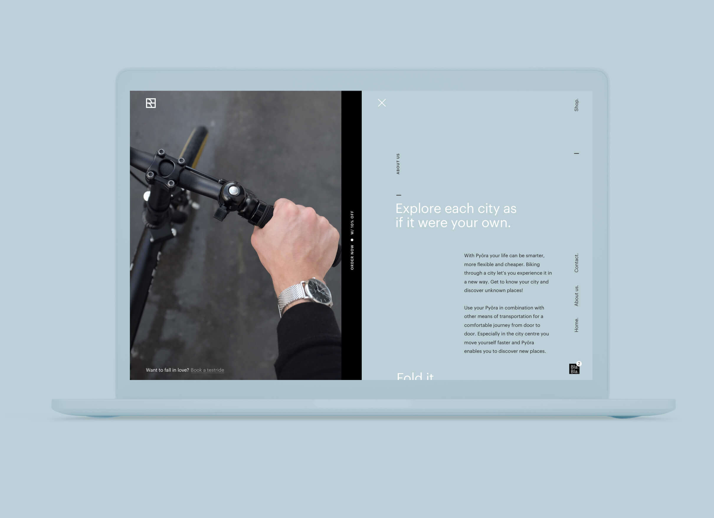 Pyora website about page